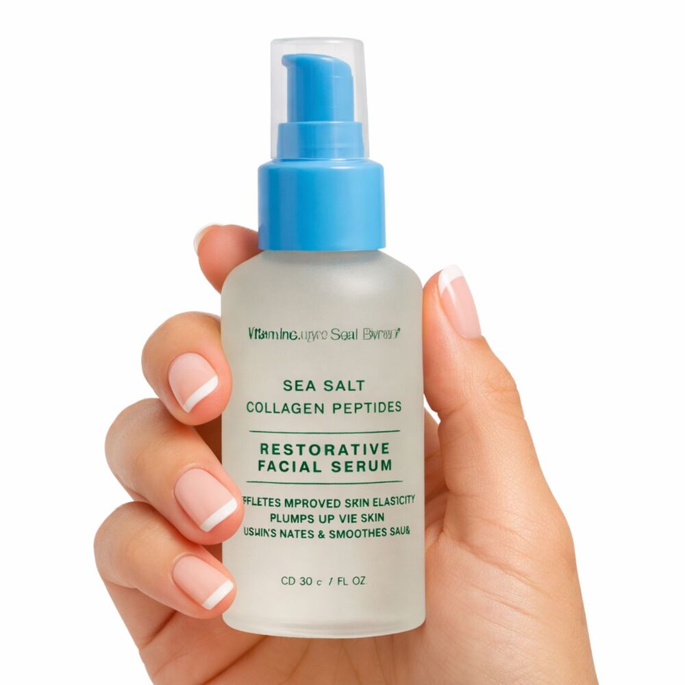 NWOB Vitamins Sea Restorative Facial Serum Sea Salt + Collagen Peptides 2 fl oz